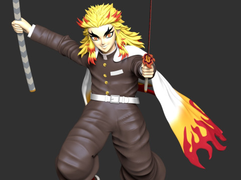 Kyojuro Rengoku - Kimetsu no Yaiba 3D 프린트 모델
