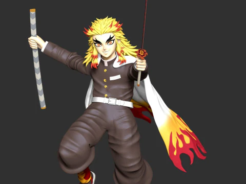 Kyojuro Rengoku - Kimetsu no Yaiba 3D Print Model