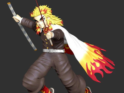 Kyojuro Rengoku - Kimetsu no Yaiba 3D Print Model