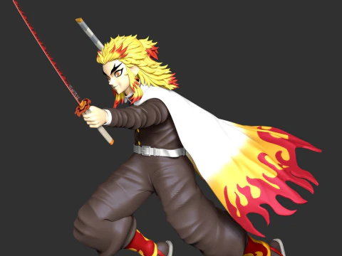 Kyojuro Rengoku - Kimetsu no Yaiba 3D Print Model