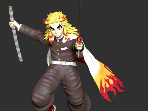 Kyojuro Rengoku - Kimetsu no Yaiba 3D Print Model