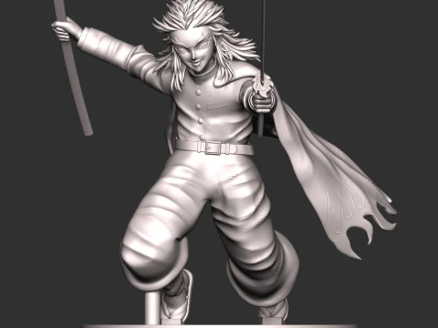 Kyojuro Rengoku - Kimetsu no Yaiba 3D Print Model