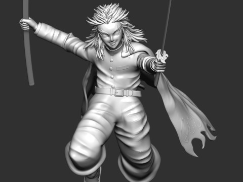 Kyojuro Rengoku - Kimetsu no Yaiba 3D 프린트 모델