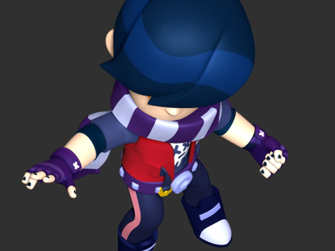 Brawl Stars - Edgar 3D Принт Модель