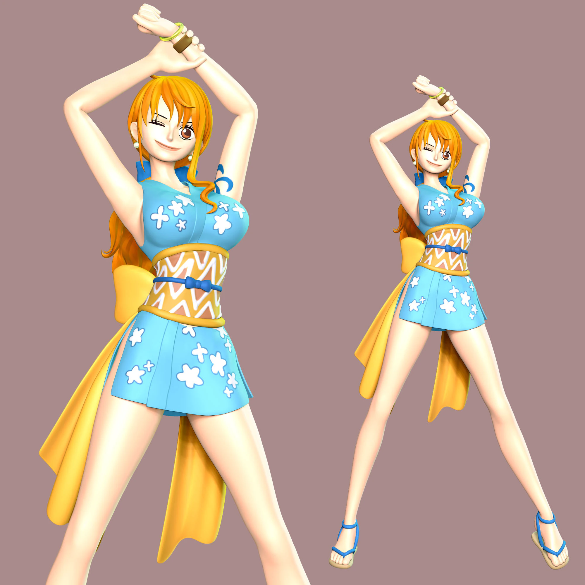Onami - One Piece 3D Print Model .c4d .max .obj .3ds .fbx .stl .blend 