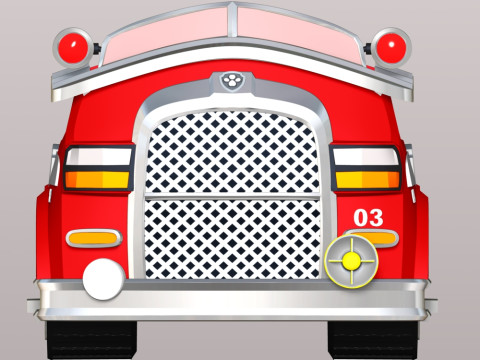 Truk Pemadam Kebakaran Marshall - Patroli PAW Model Cetak 3D