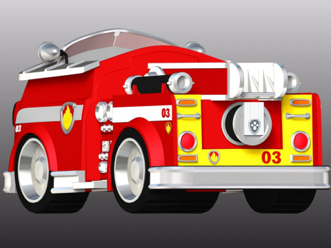 Truk Pemadam Kebakaran Marshall - Patroli PAW Model Cetak 3D