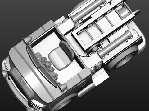 Truk Pemadam Kebakaran Marshall - Patroli PAW Model Cetak 3D