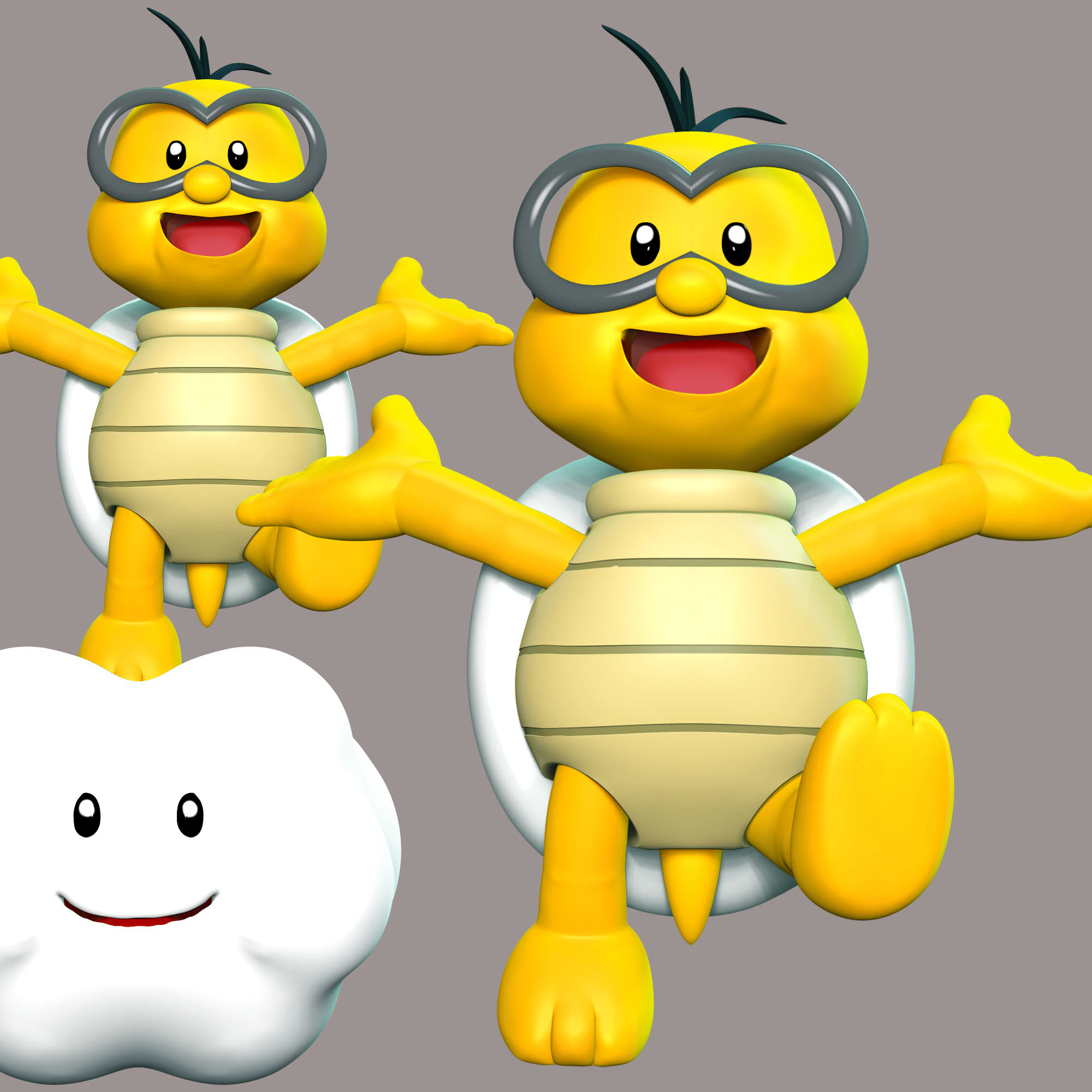 Lakitu - Super Mario Bros 3D Print Model .c4d .max .obj .3ds .fbx .stl .blend 