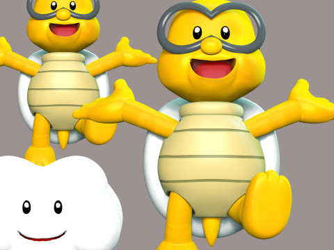 Lakitu - Super Mario Bros 3Dプリントモデル