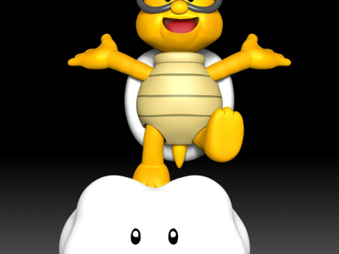 Lakitu - Super Mario Bros Modèles 3D en vedette