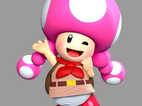 Toadette - Mario 3Dプリントモデル
