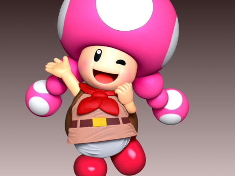 Toadette - Mario 3D Baskı Modeli