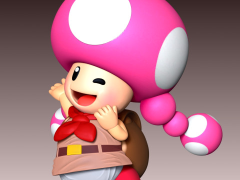 Toadette - Mario 3D Baskı Modeli