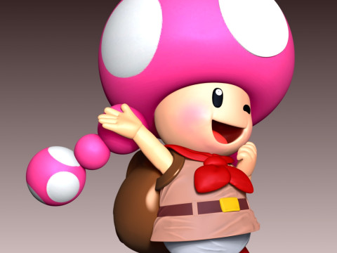 Toadette - Mario 3D Baskı Modeli
