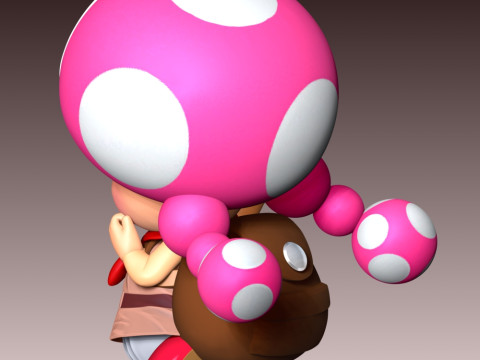 Toadette - Mario 3D Baskı Modeli