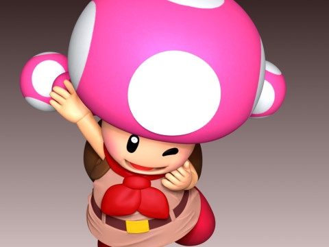 Toadette - Mario 3D Baskı Modeli