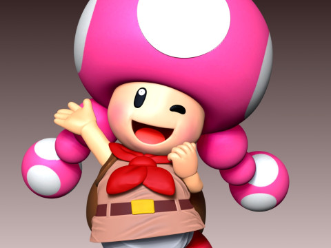Toadette - Mario 3D Baskı Modeli