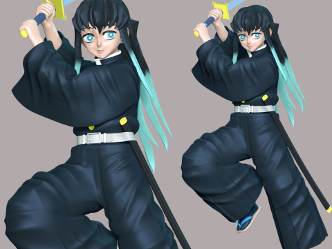 Muichiro Tokito - Demon Slayer 3D Принт Модель