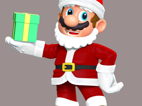 Mario Santa - Merry Christmas Modelo de Impressão 3D