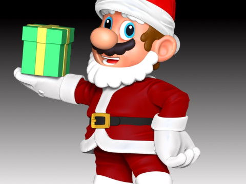 Mario Santa - Merry Christmas Modelo de Impressão 3D