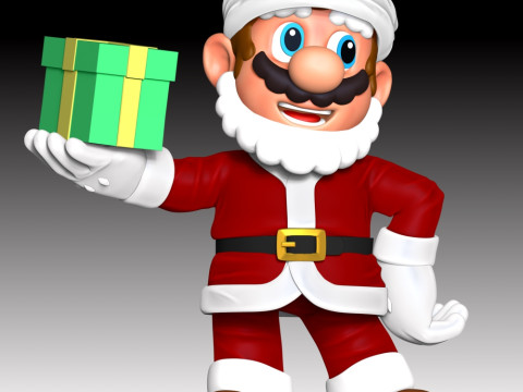 Mario Santa - Merry Christmas Modelo de Impressão 3D