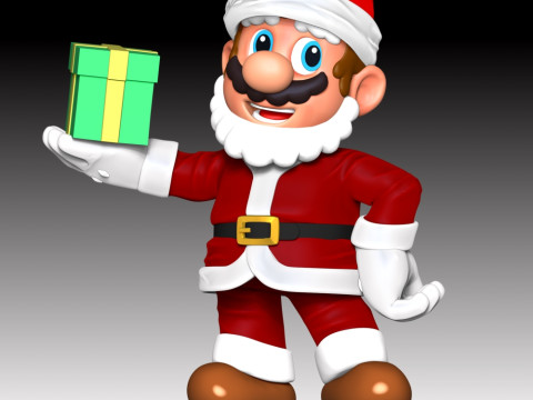 Mario Santa - Merry Christmas Modelo de Impressão 3D