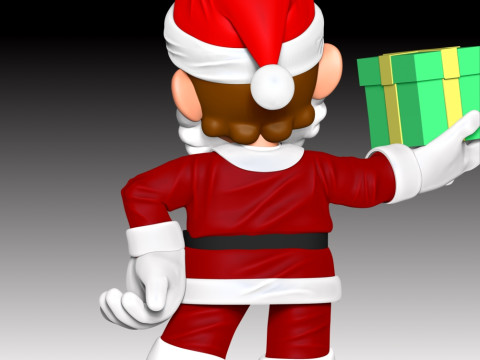 Mario Santa - Merry Christmas Modelo de Impressão 3D