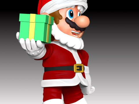 Mario Santa - Merry Christmas Modelo de Impressão 3D