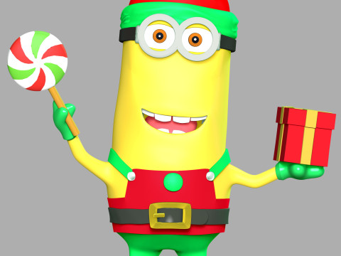 Kevin the Minion - Merry Christmas 3D Print Model