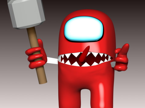 Among Us - Impostor 3D Baskı Modeli
