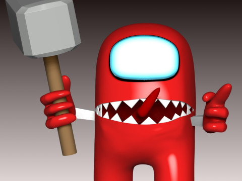 Among Us - Impostor 3D Baskı Modeli