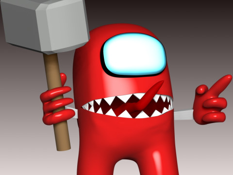 Among Us - Impostor 3D Baskı Modeli