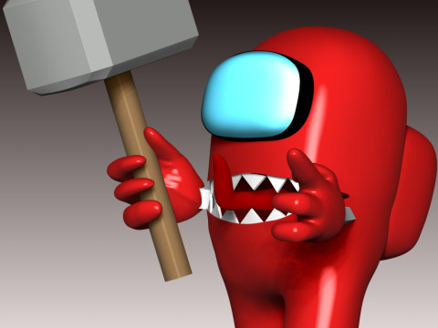 Among Us - Impostor 3D Baskı Modeli