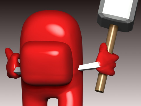 Among Us - Impostor 3D Baskı Modeli