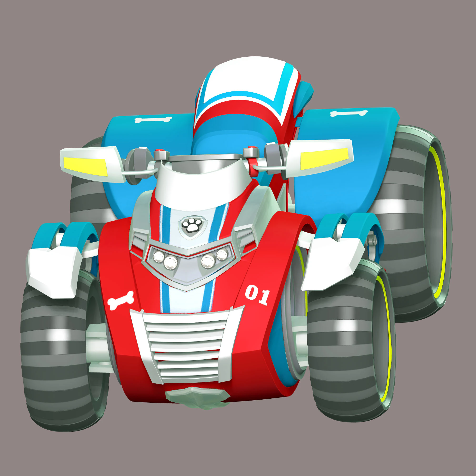 Ryder Bike - Paw Patrol 3D Print Model .c4d .max .obj .3ds .fbx .stl .blend 