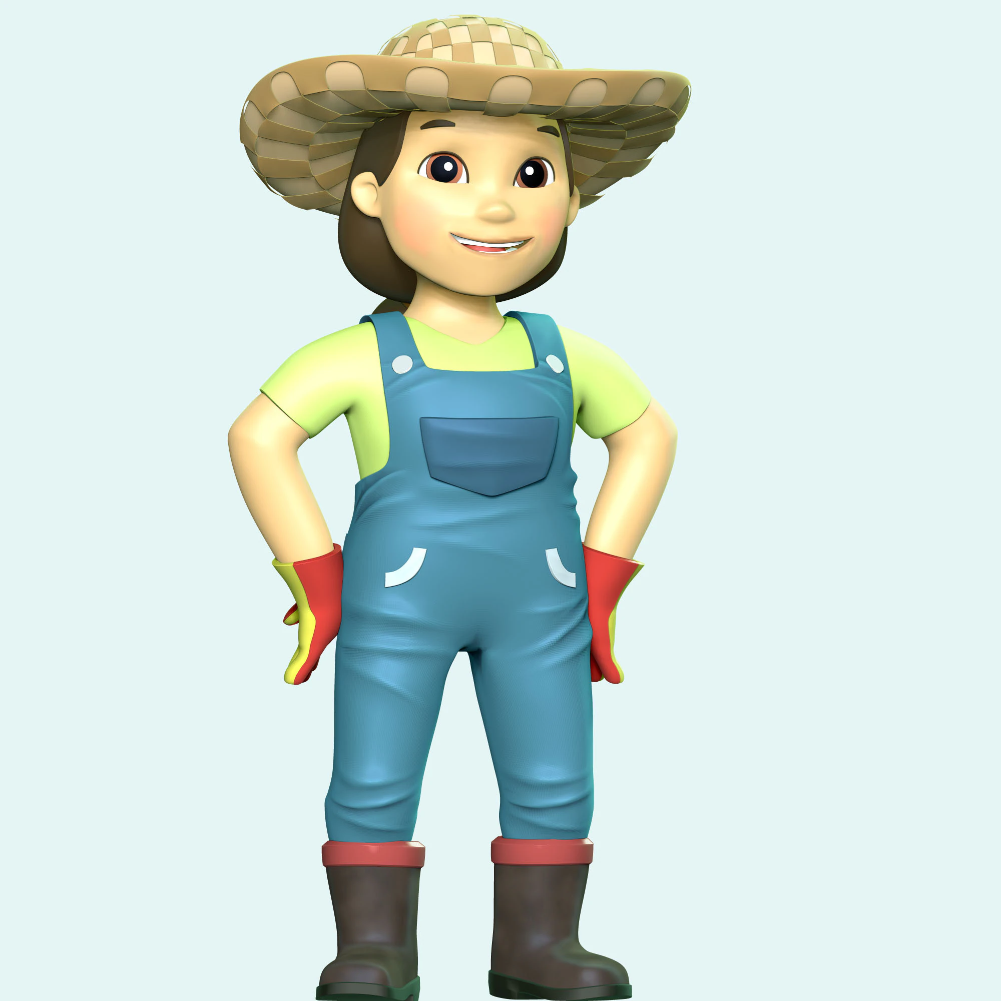 Farmer Yumi - PAW Patrol 3D Print Model .c4d .max .obj .3ds .fbx .stl .blend 