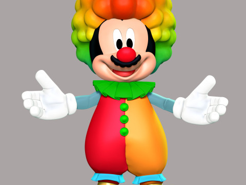 Mickey Mouse Clown 3D Print Model