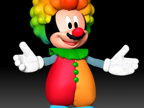 Mickey Mouse Clown Modello di stampa 3D