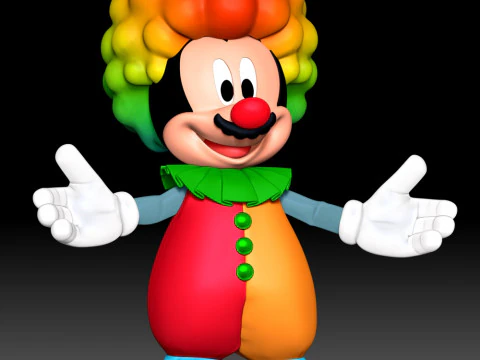 Mickey Mouse Clown 3D Print Model