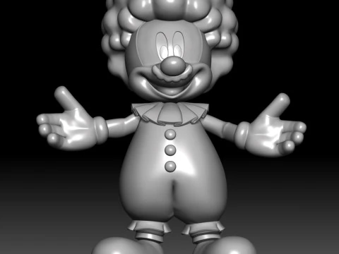 Mickey Mouse Clown 3D Print Model