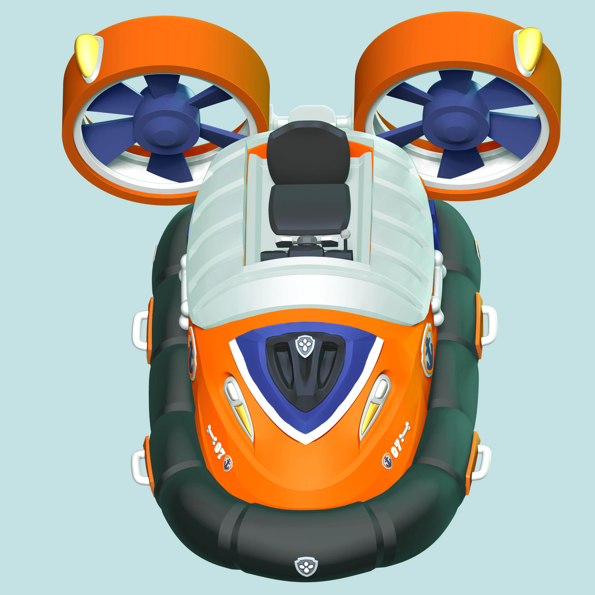Zuma Airboat - Paw Patrol 3D Print Model .c4d .max .obj .3ds .fbx .stl .blend 