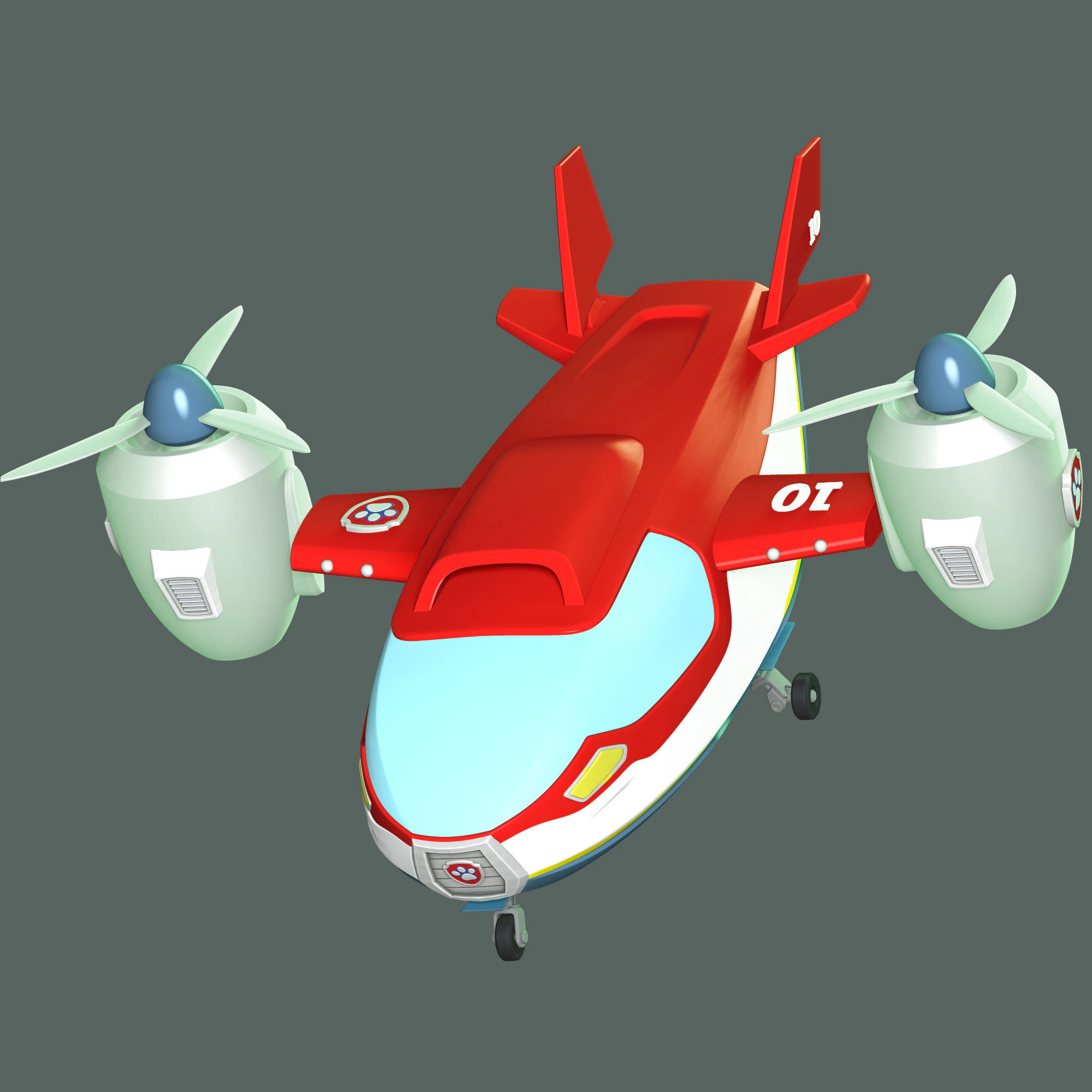 エアパトローラー - PAW パトロール 3Dプリントモデル .c4d .max .obj .3ds .fbx .stl .blend 