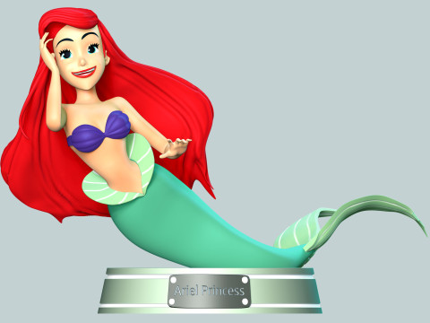 Ariel Princess 3D Print Model