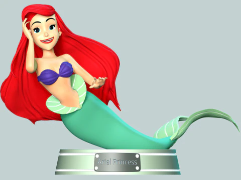 Princesa Ariel Modelo de Impressão 3D