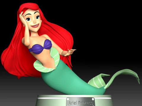Ariel Princess 3D Print Model