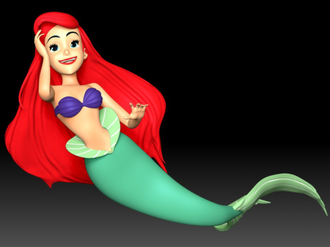 Ariel Princess 3D Baskı Modeli