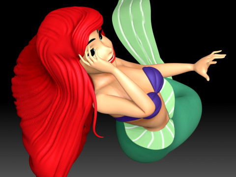 Ariel Princess 3D Baskı Modeli