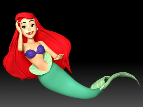 Ariel Princess 3D Baskı Modeli