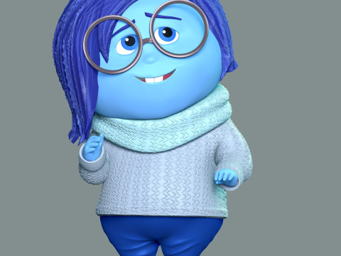 Sadness - Inside Out 3Dプリントモデル